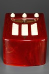 Highly Swirled Oxblood Catalin Emerson BT-245 ’Tombstone’ Radio